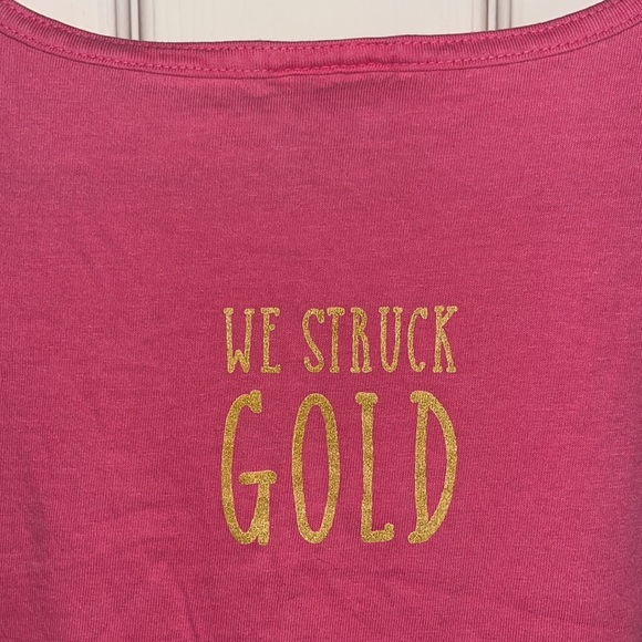 EUC—Phi Mu—“Bid Day” Pink Tank with Gold Letters - Picture 8 of 8